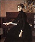 Julian Alden Weir Famous Paintings - At the Piano